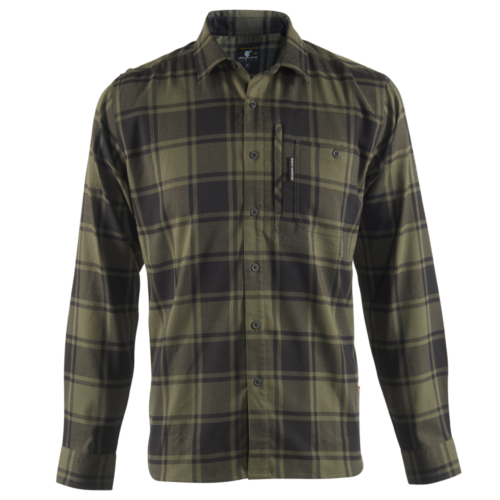 outdoor herreskjorte med skovmandsskjorte look