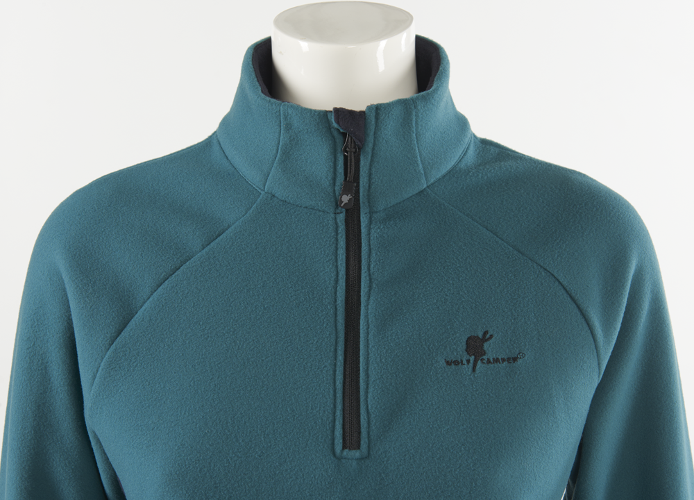 Lagundo fleece-pulli til damer - turkis/sort - Billede 2