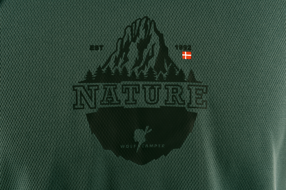 Nature herre T-shirt - oliven - Billede 2