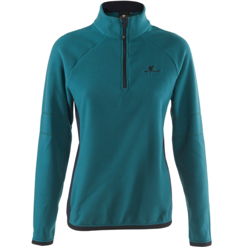 Lagundo fleece-pulli til damer - turkis/sort
