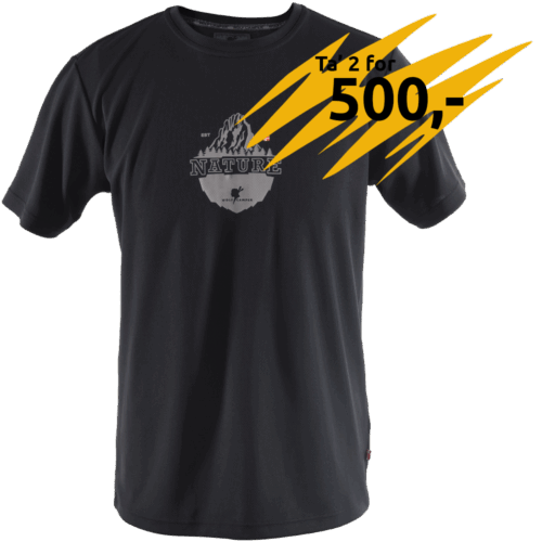 Nature - Herre T-shirt - sort