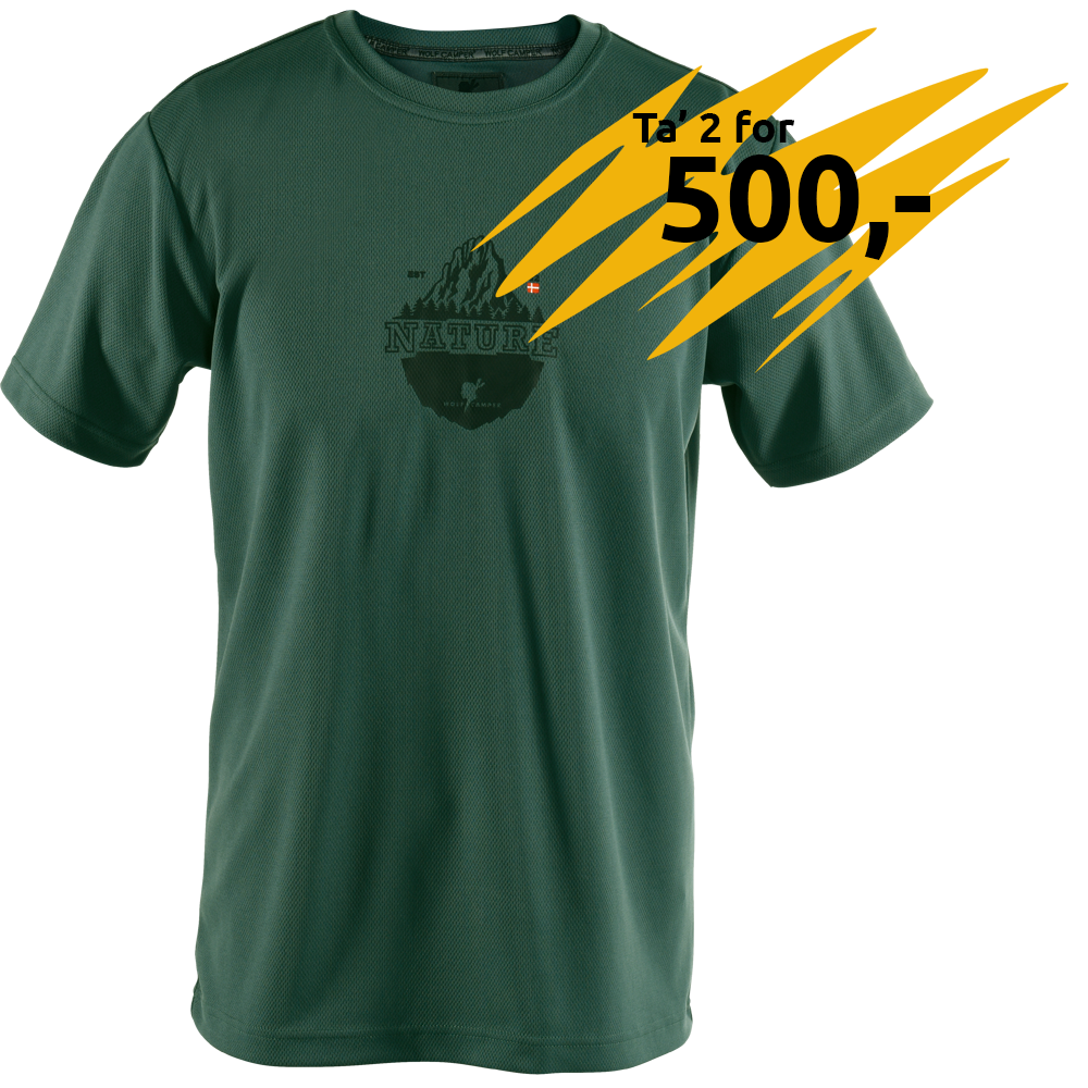 Nature herre T-shirt - oliven