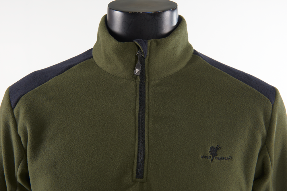 Pemota fleece-pulli til herrer - mørkegrøn/sort – Bild 2