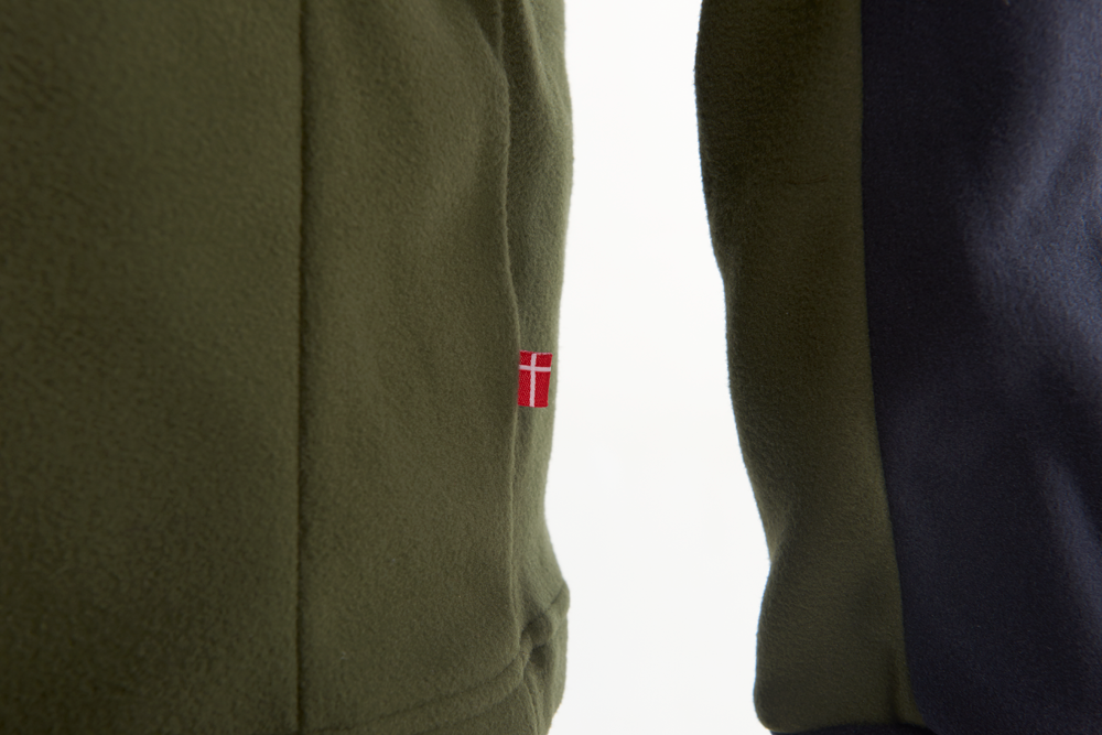 Pemota fleece-pulli til herrer - mørkegrøn/sort – Bild 4
