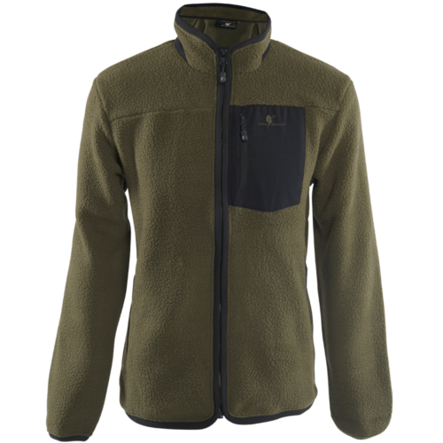 Hongvi pile-fleece til herrer - dunkelgrün