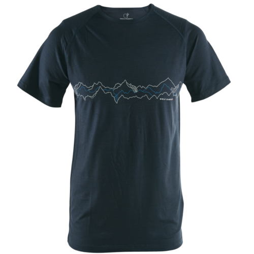 Geilo - Herre merino t-shirt - Blau