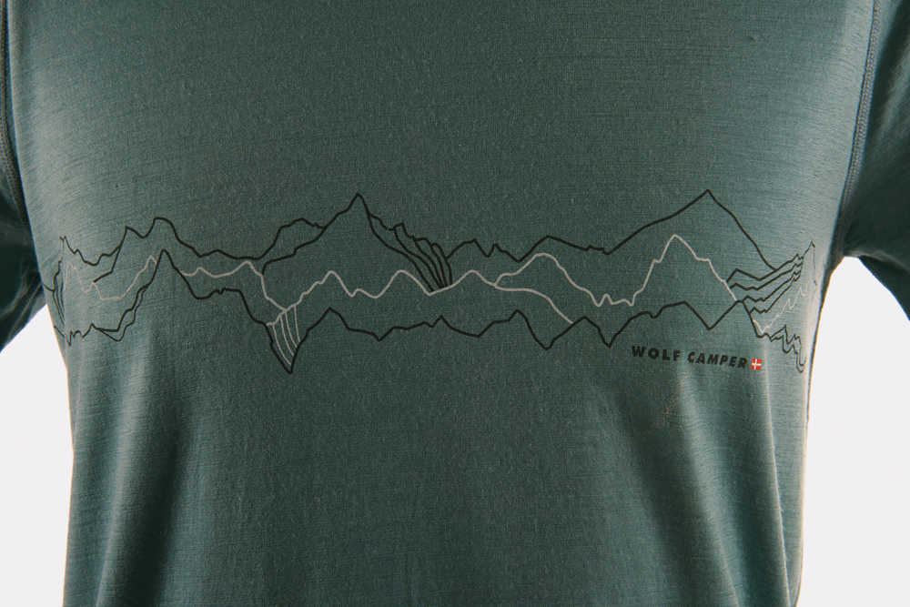 Geilo herre merino T-shirt - oliven (dark forest) - Billede 2